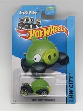 Hot Wheels 2014 HW City Angry Birds Minion Pig Green Version HW Tooned I
