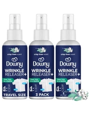 Downy Wrinkle Release Spray, Travel Size Spray, All In One Formula Pack of 3