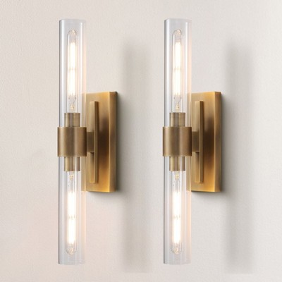 KAYLA Modern Glass Wall Sconces, Indoor Wall Lighting Wall