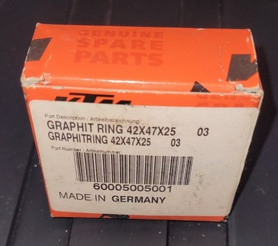 KTM N.O.S.  BRAND NEW IN BOX 60005005001 GRAPHITE RING NEW EXHAUST GASKET