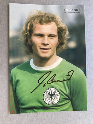 ULI HOENEß Weltmeister 1974 DFB In-person signed AGON Big-Card 15x20  Autogramm