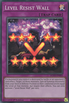 Level Resist Wall EGO1-EN005 Super 1st X 1 N/MINT YUGIOH Normal Trap card Level Resist Wall EGO1-EN005 Super 1st X 1 N/MINT YUGIOH Normal Trap card