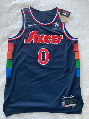 Authentic Signed Tyrese Maxey Fanatics Approved City Jersey Size Large