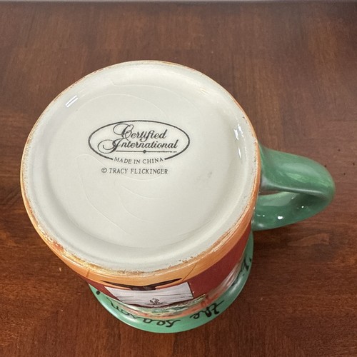 Certified International Tracy Flickinger Tis The Season Set Of 4 Mugs Cups RARE - Picture 9 of 19