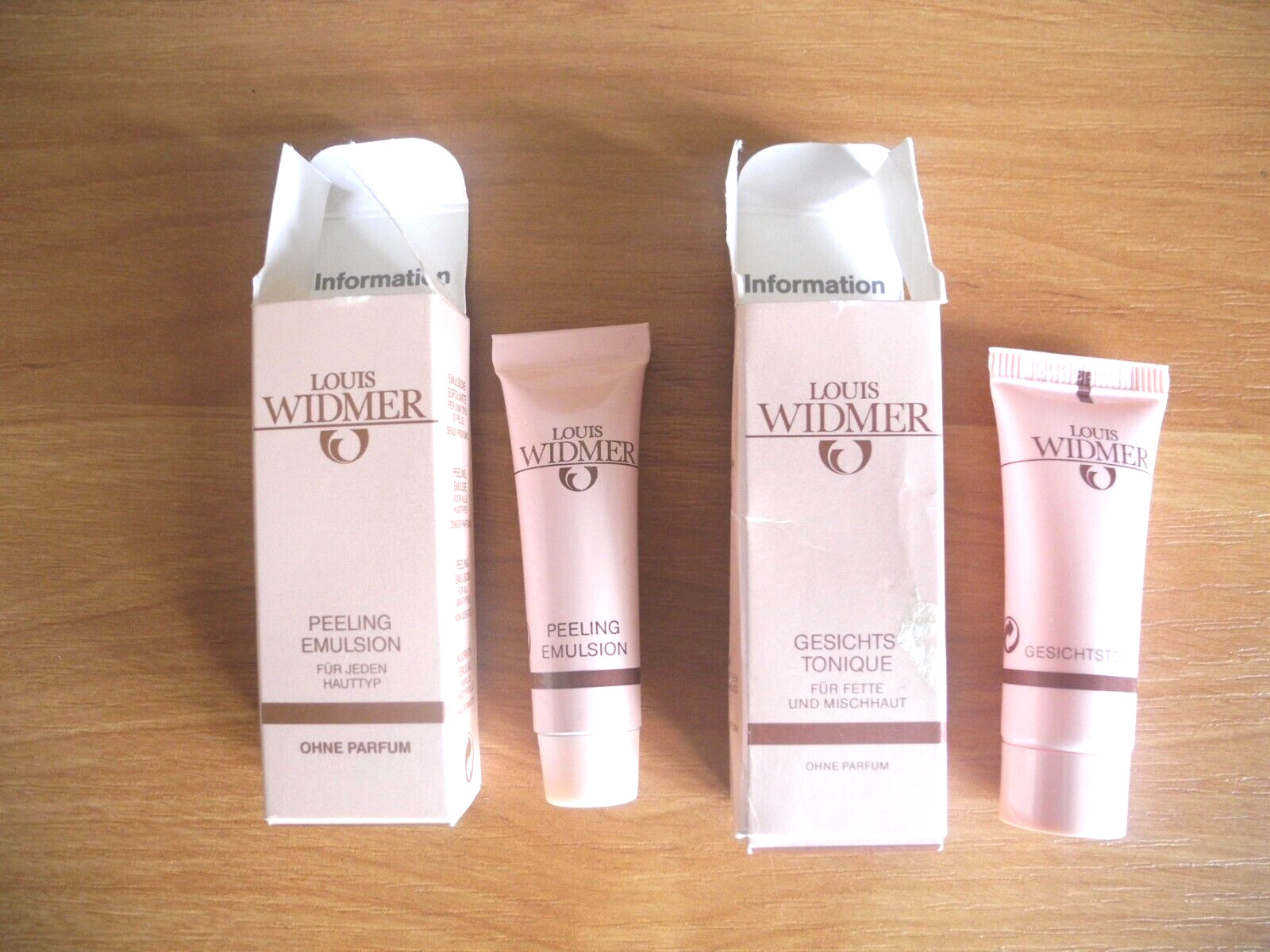 Louis Widmer Proben: GesichtsTonic PeelingEmulsion +2 Proben gratis für Sammler