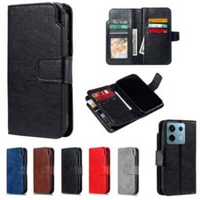 For Xiaomi Poco M6 Pro Redmi Note 13 Pro Flip Leather Wallet Case Phone Cover