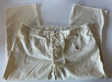 abercrombie GIRLS Cropped JEANS 16 Ivory Lace-Up PANTS