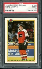 1990 BOWMAN TIFFANY #106 GORD MURPHY ROOKIE RC PSA 9 MINT RARE POP 1