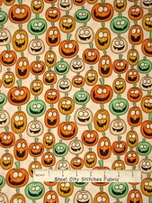 Halloween Pumpkin Autumn FallCotton Fabric RJR A Haunting We Will Go By The Yard