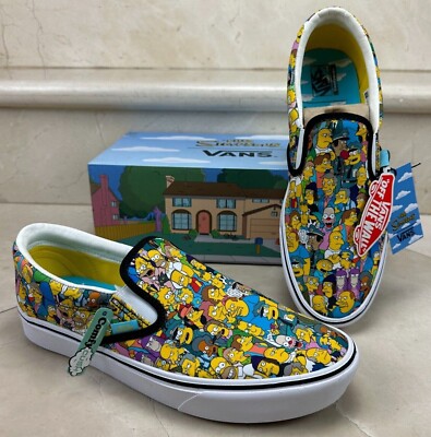 Mens Size 11 - Vans X The Simpsons - Springfield - Comfycush Slip On - Sold Out!