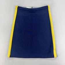 Marni Wool Pencil Skirt Womens 38 Blue Gray Striped Luxury Career Long Portugal