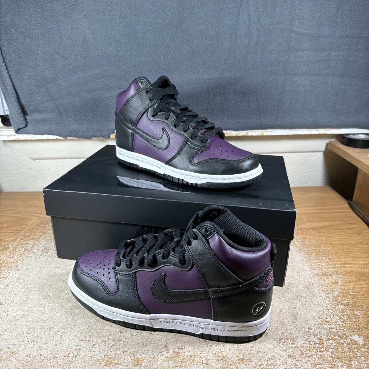 Nike Dunk High Fragment Design ブラック/パープル Nike Dunk High Fragment Beijing Black Purple 2021 Sneakers