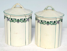 BARATTOLI DA CUCINA ZUCCHERO E CAFFE' ANNI '60 SOCIETA' CERAMICA ITALIANA LAVENO