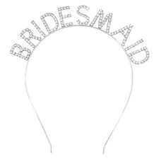 Silver Bridesmaid Headband Rhinestone Headbands Crystal Flower Girl Crown