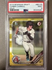 2019 Bowman Draft #BD-125 Corbin Carroll Gold PSA 9 MINT