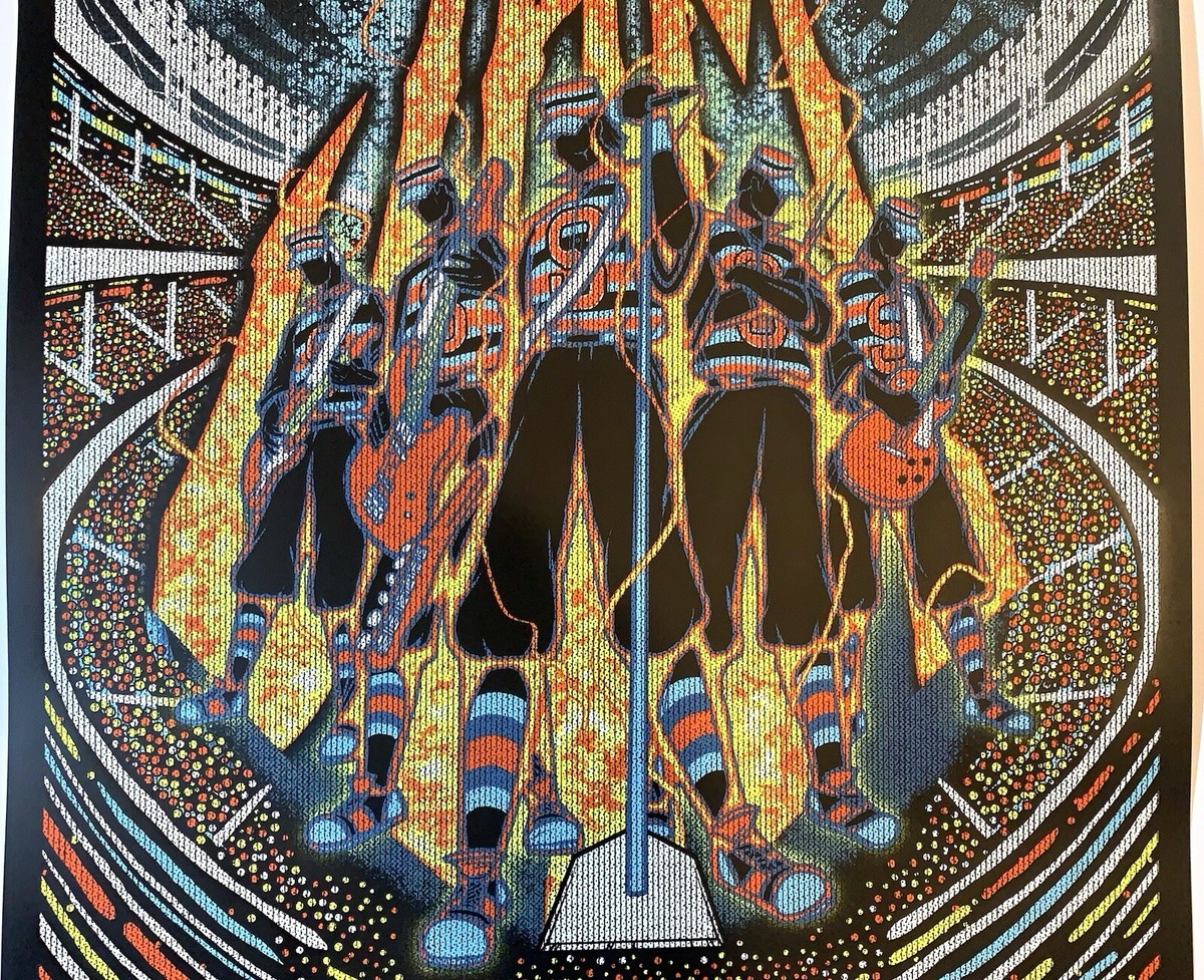 Pearl Jam Poster Chicago 2024 Wrigley Field Klausen art pj concert