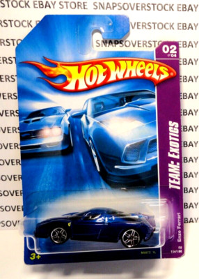 2008 HOT WHEELS BLUE ENZO FERRARI, HW #114 W/ HW PACKAGING ERROR
