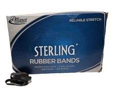 Alliance Rubber Co. Black Sterling 1 LB bag #57/7-C  1 3/4" x 1/4" Home/Office