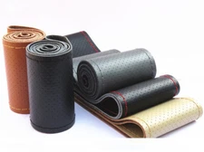 hand sewing Steering Wheel Cover Genuine Cowhide Leather With Needles Thread DIY