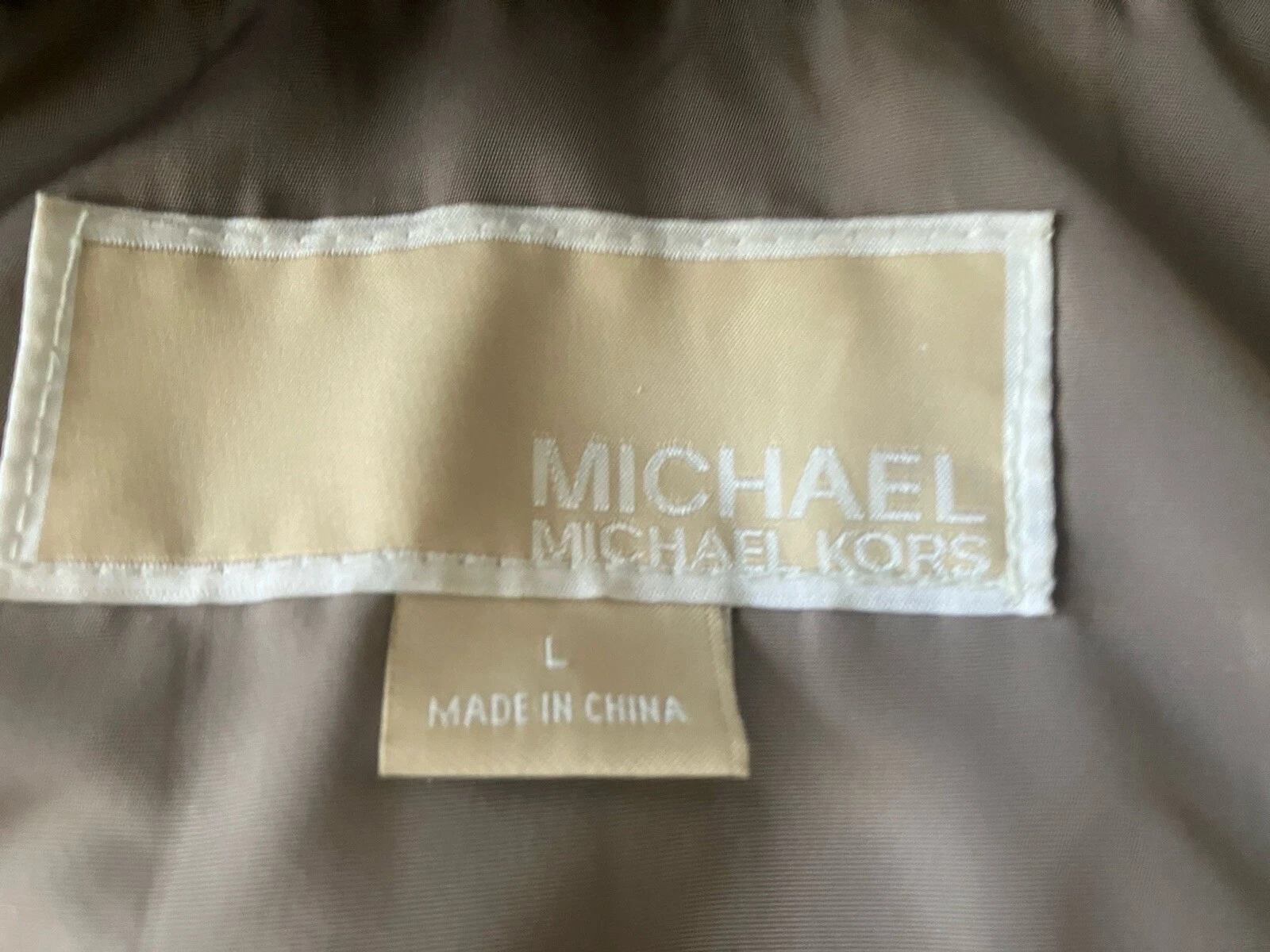 Michael Kors Giacca Donna Maniche Lunghe Cappuccio Taglia Large Colore Beige