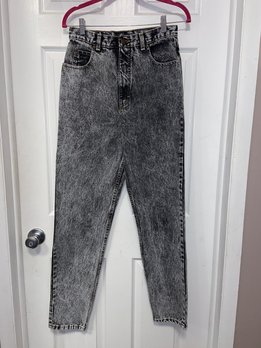 Vintage Zena Jeans Women's Jeans Black Acid Wash Made In USA Size
