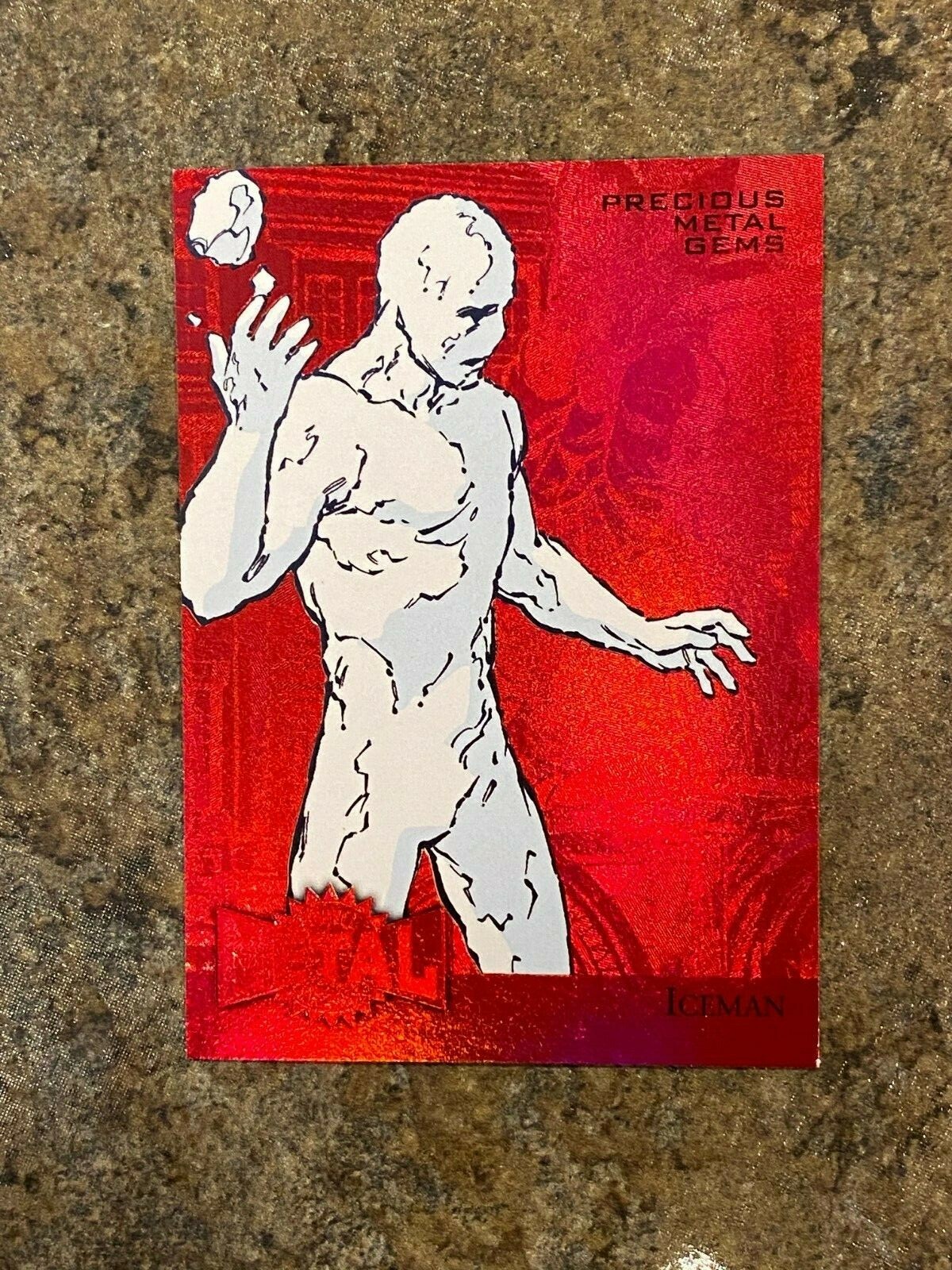 2015 Marvel Fleer Retro PMG Metal Red #22 ICEMAN #86/100💥💥NM/M or Better *