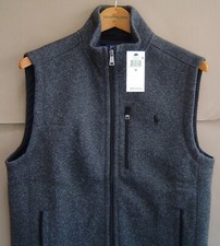 NWT 148 POLO RALPH LAUREN M FLEECE PERFORMANCE SWEATER VEST Grey Heather
