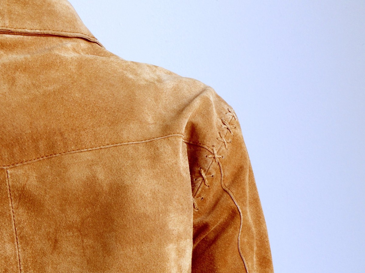 ジャケット・アウター 90s- intermezzo fake suede blouson Women's tobacco-colored suede jacket women with fringes