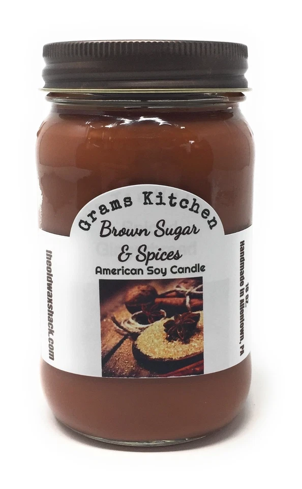 Brown Sugar & Spices - Pure Soy Candle - Hand Poured In Mason Jar - SHIPS FREE - Image 2 of 2
