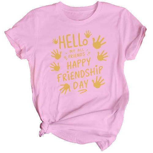 Damen-T-Shirt Hello My All Best Friends Day Bestie BFF Shirt Friendship Day #BFD - Bild 20 von 32