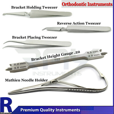 Dental Orthodontic Bracket Holding Removing Tweezer Surgical Mathieu Forceps Set