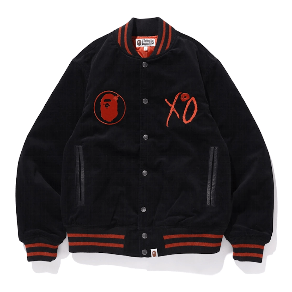 The Weeknd XO Black Rib Knit Wool Varsity Jacket Unisex