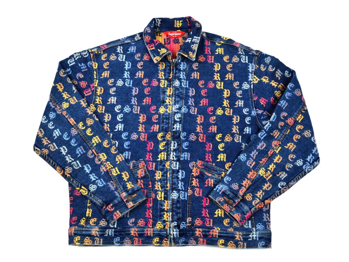 Supreme Gradient Jacquard Denim Work Jacket SIZE-L Brand New | eBay