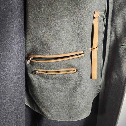 Schneiders of Salzburg Wool/Angora Olive Full Length Packable Coat-Size 44 - Picture 8 of 13
