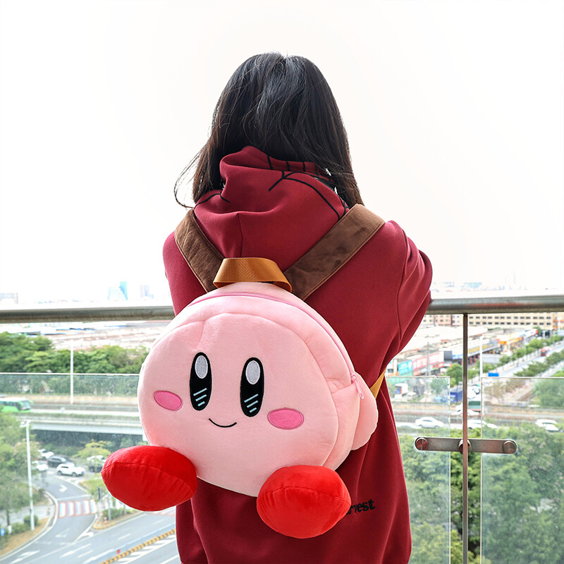 Mochila Kirby Anime Star Kirby Bolso Escolar Juguetes de Peluche Regalos de Cumpleaños para Adultos