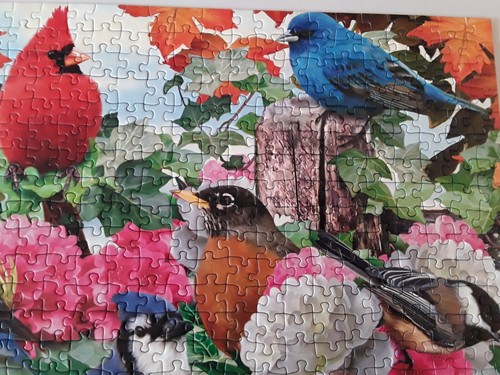 Ravensburger 500 Piece Puzzle “Garden Birds” No. 142231 Complete Flowers - Picture 4 of 9
