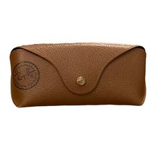 Authentic Ray-Ban Sunglasses Case Brown Faux Pebbled Leather Replacement OEM