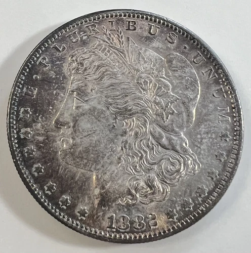 1882 S Morgan Silver Dollar US Coin GEM BU Toned pq