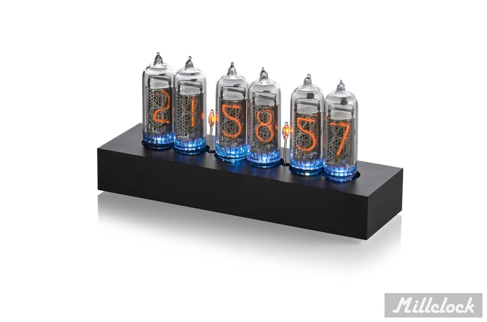 Reloj Tubo Nixie en 6 Tubos IN-14 || Caja Aluminio Clásica Negro o Plateado Foto 4 de 4