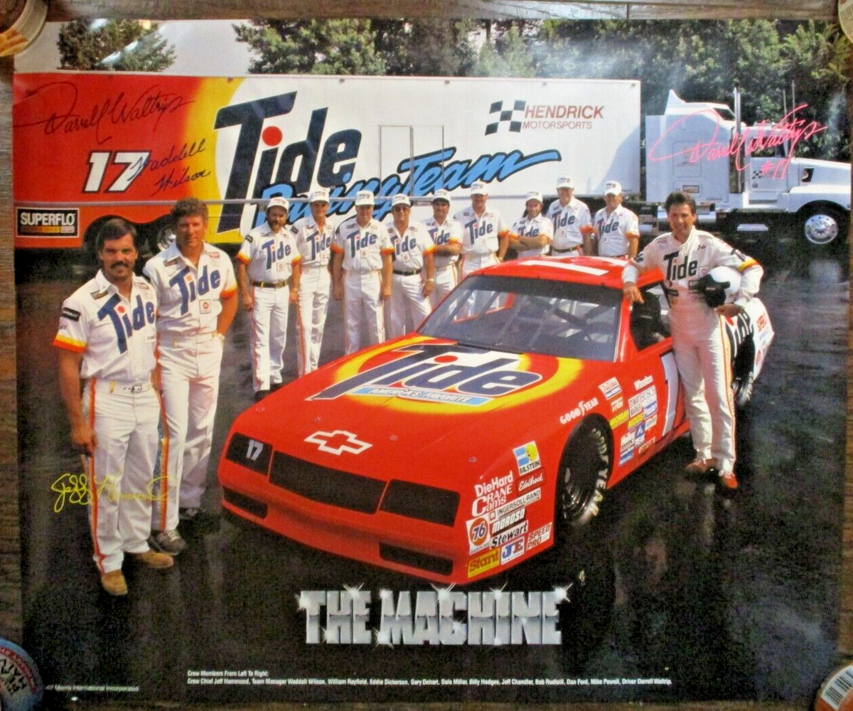 VINTAGE NASCAR TIDE 17 THE MACHINE 18.5X22.5 POSTER DARRELL