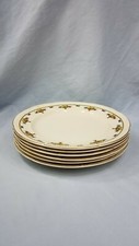 6 Vintage Salem China Salad Plates Greek Pedestal Fruit Bowls Pattern 