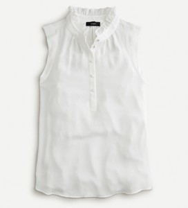 j crew sleeveless ruffle top