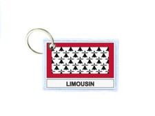 Keychain Double-Sided Flag Limousin Department