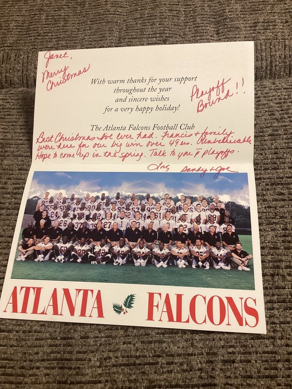 1995 ATLANTA FALCONS’ Christmas Card 