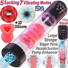 Penis Vacuum Sucking Pump Enhancer Digital LED Display Male Men Enlarger Growth