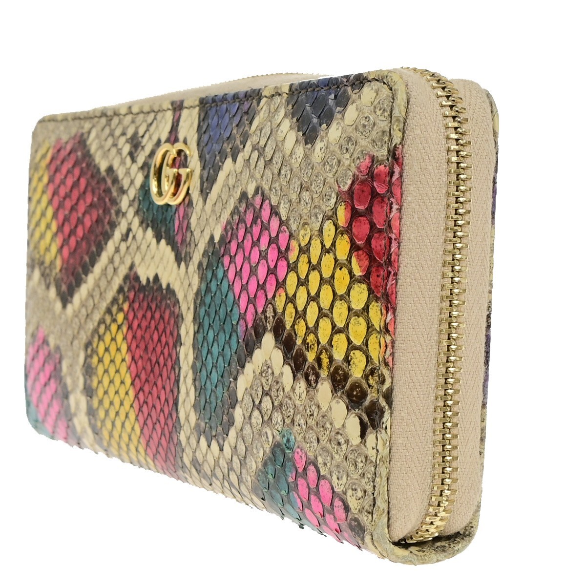 GUCCI GG Long Zipper Wallet Purse Exotic Leather WE RD YW GN GUCCI GG Long Zipper Wallet Purse Exotic Leather WE RD YW GN