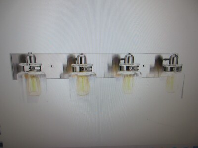 Progress Light Calhoun Collection 30-1/4 in. 4-Light Brushed Nickel Vanity Light