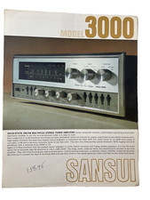 Sansui Stereo Model 3000 Print Ad Tuner Ampli...