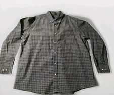 Eddie Bauer Mens Shirt Wrinkle Resistant Plaid Green Button Pocket Long 2XL