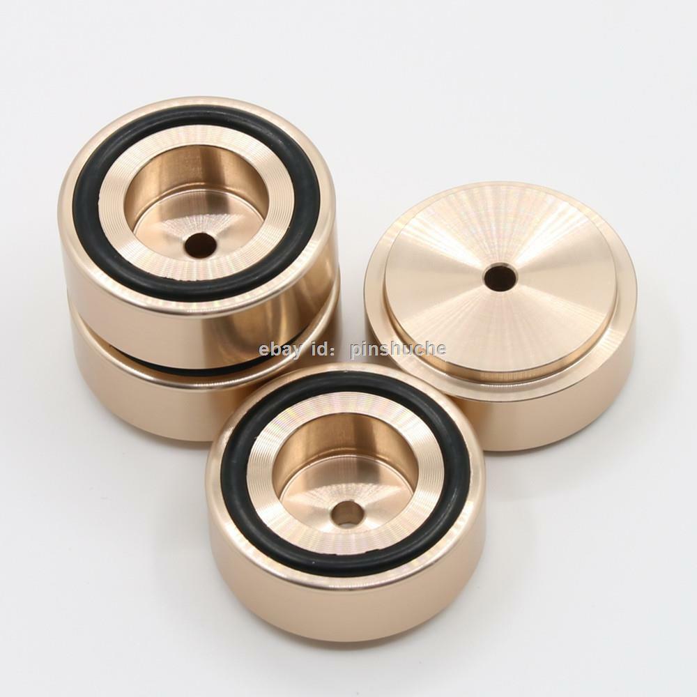 4pcs 39 *17mm audio amplifier speaker feet machine mats pads gold